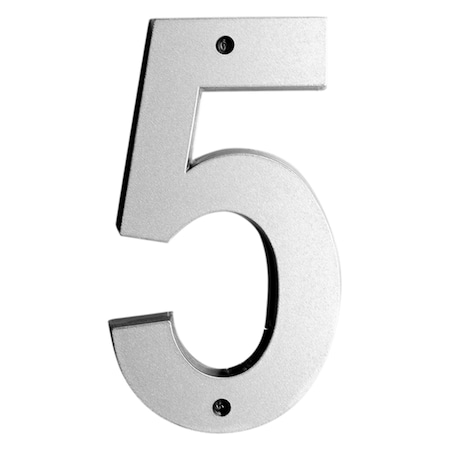 6 In Reflective Plastic Number 5, 5PK